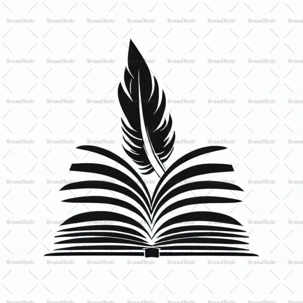 Offenes Buch und Feder